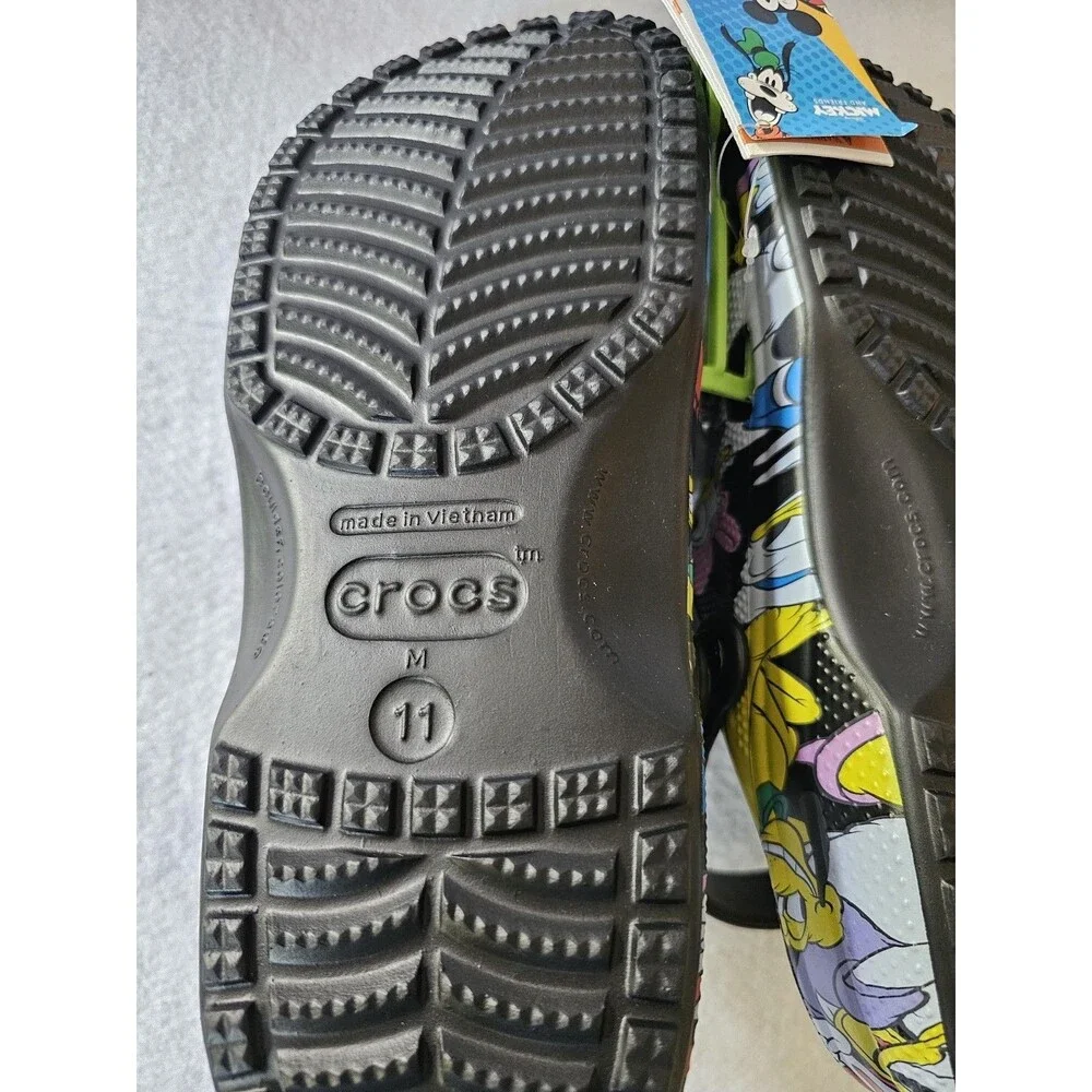 Crocs Disney Mickey And Friends Classic Clog Mens M11 Black NWT 21148290H